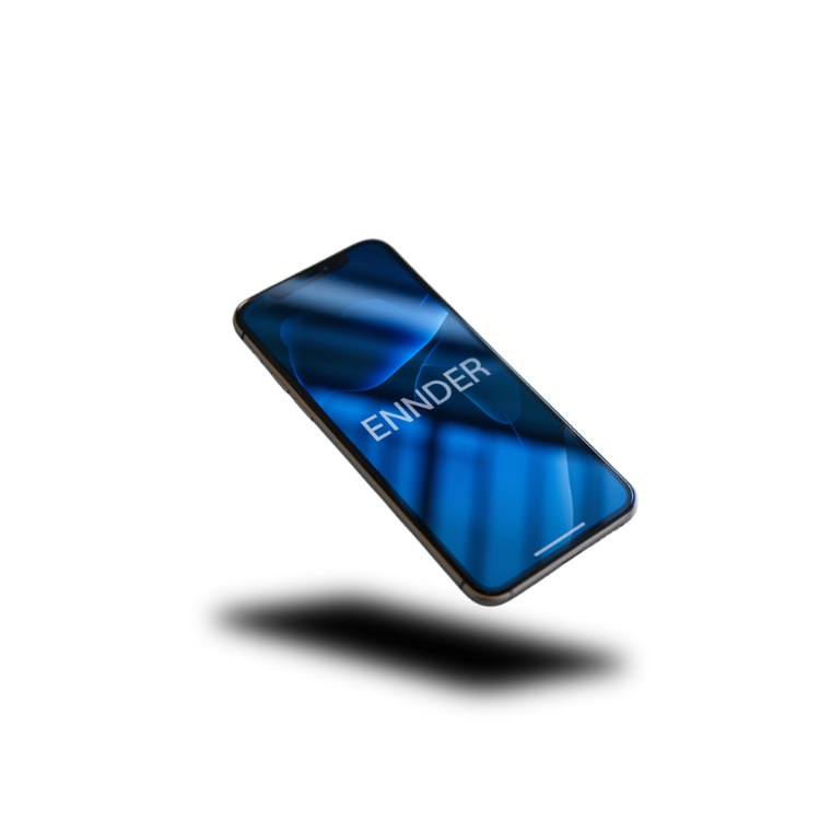 TElefono mostrando el logo de Ennder